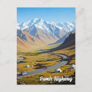Pamir Highway Tadzjikistan Travel Vykort