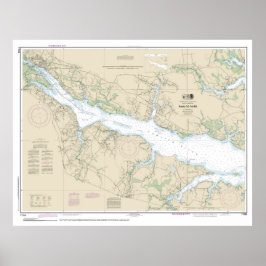 Pamlico River Nautical Chart 11554 Poster