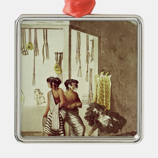 Pampaindier på ett lager i indier marknadsför julgransprydnad metall (Framsidan)