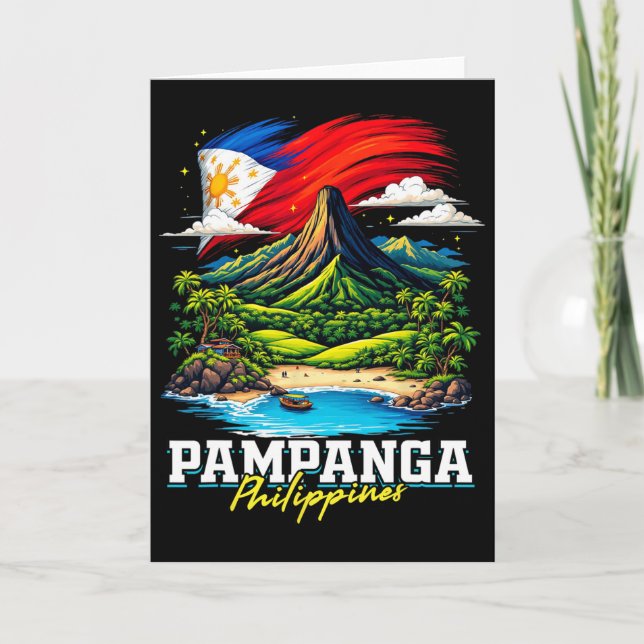 Pampanga Filippinerna Souvenir filippinsk flagga  Kort (Framsida)