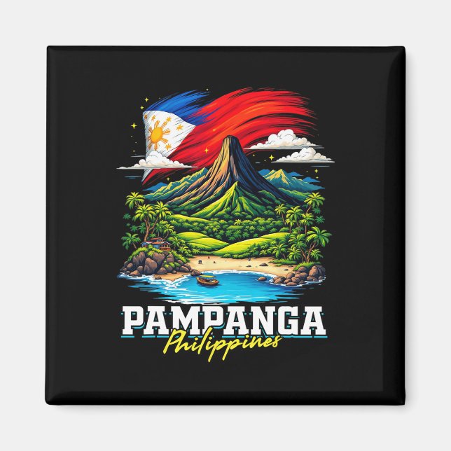 Pampanga Filippinerna Souvenir filippinsk flagga  Magnet (Framsidan)