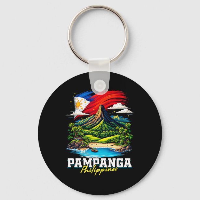 Pampanga Filippinerna Souvenir filippinsk flagga  Nyckelring (Framsida)