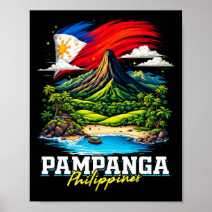 Pampanga Filippinerna Souvenir filippinsk flagga  Poster