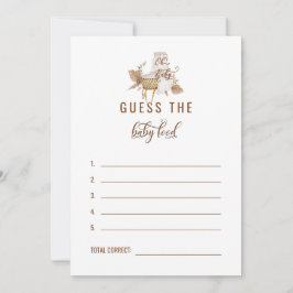 Pampas Baby Shower gissar Baby Food Response II I Inbjudningar