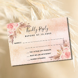 Pampas  blommigtar boho bröllop OSA