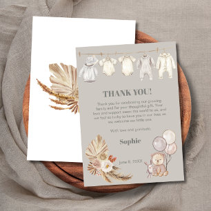 Pampas Boho Vi Kan Knappast Vänta Baby Shower Tack Kort