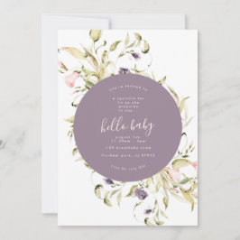 Pampas Boho Wildblomman Botanical Hej Baby Shower Inbjudningar