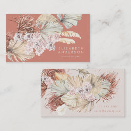 Pampas Florist Terracotta Coral Desert Premium Visitkort