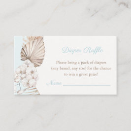 Pampas Geometric Diaper Raffle Baby Shower Tilläggskort