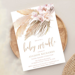 Pampas gräs baby sprinkle boho bohemian-öknen inbjudningar