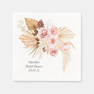 Pampas gräs Boho Blommigt elegant Möhippa Pappersservett