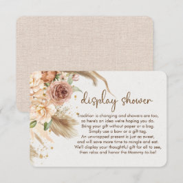 Pampas gräs boho visning dusch infogar tilläggskort