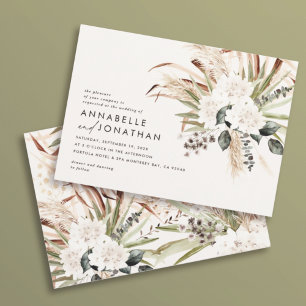 Pampas gräs eucalyptus modern rustik bröllop