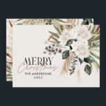 Pampas gräs eucalyptus moody modern boho-elegant julkort<br><div class="desc">Pampas-gräs eucalyptus moody modern boho-elegant är modern typografi terracotta,  svart,  naturnära och sage-grönt julkort.</div>