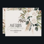 Pampas gräs eucalyptus moody modern boho-elegant julkort<br><div class="desc">Pampas-gräs eucalyptus moody modern boho-elegant är modern typografi terracotta,  svart,  naturnära och sage-grönt julkort.</div>