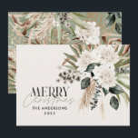 Pampas gräs eucalyptus moody modern boho-elegant julkort<br><div class="desc">Pampas-gräs eucalyptus moody modern boho-elegant är modern typografi terracotta,  svart,  naturnära och sage-grönt julkort.</div>