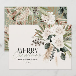 Pampas gräs eucalyptus moody modern boho-elegant julkort