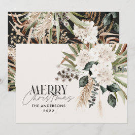 Pampas gräs eucalyptus moody modern boho-elegant julkort