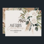 Pampas gräs eucalyptus moody modern boho-elegant julkort<br><div class="desc">Pampas-gräs eucalyptus moody modern boho-elegant är modern typografi terracotta,  svart,  naturnära och sage-grönt julkort.</div>