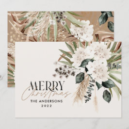 Pampas gräs eucalyptus moody modern boho-elegant julkort