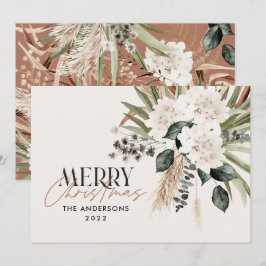 Pampas gräs eucalyptus moody modern boho-elegant julkort