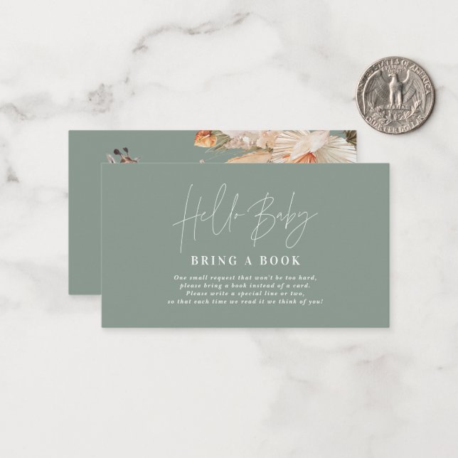 Pampas gräs giraffe-babydusch tar med sig bok anteckningskort (Fram/Back In Situ)