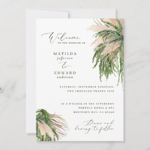 Pampas gräs handflatan blad Naturlig modern rustik