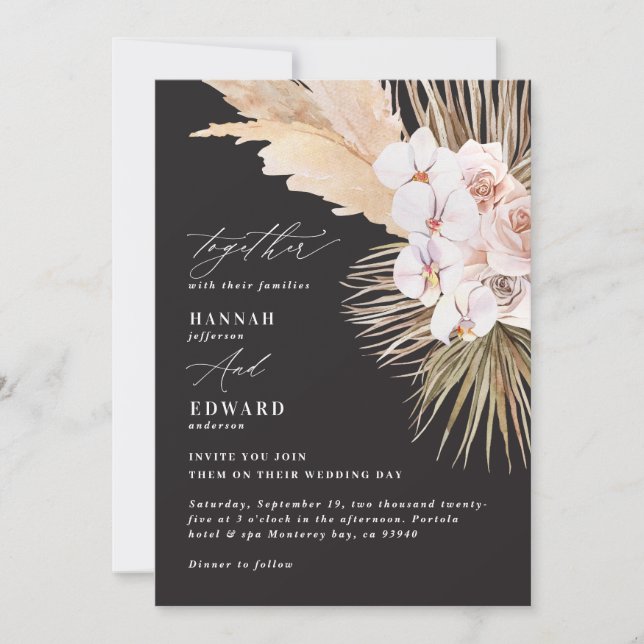 Pampas gräs handflatan, ofruktbar, modern rustik (Framsida)