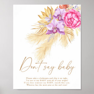 Pampas-gräs - Säg inte att baby Poster