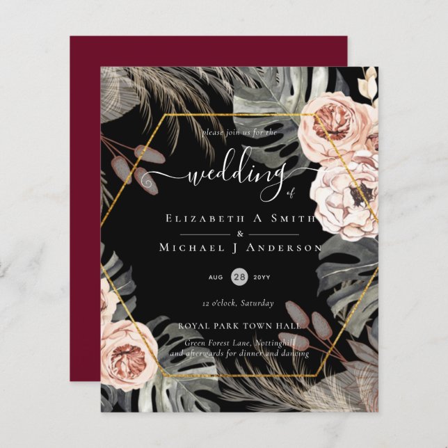 PAMPAS GRAS TROPICAL Bröllop (Fram/baksida)