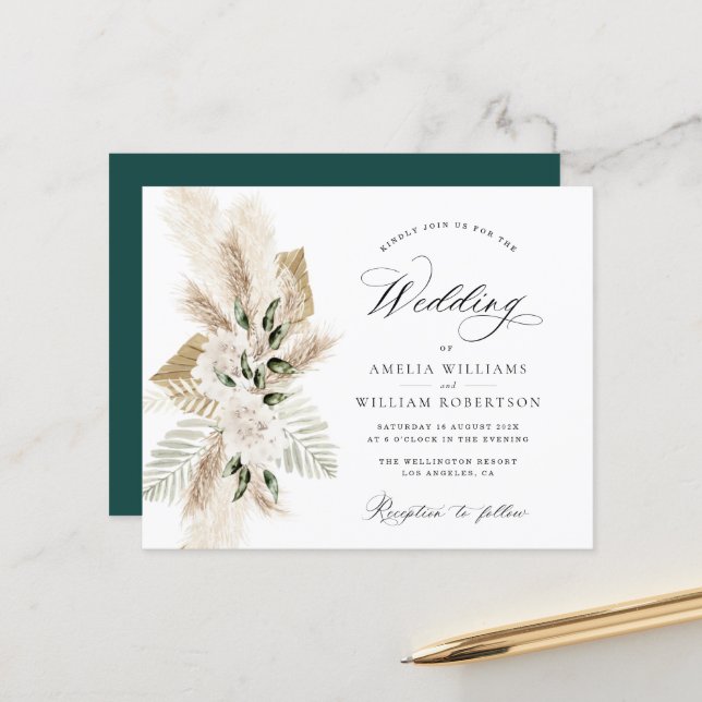 Pampas gräs, vild, grå bröllop (Fram/Back In Situ)