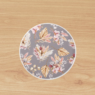 Pampas gräsbeige rosa grått blommönster knopp