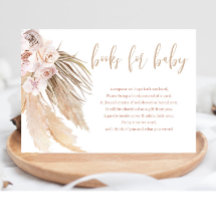 Pampas gräsboho bohemian bokar för babydusch
