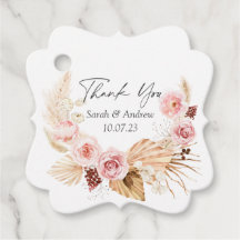 Pampas gräsklipp boho blommigt vattenfärgsbröllops