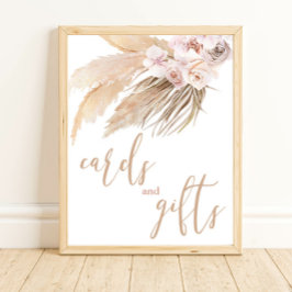 Pampas gräsklipp ökenkort och presentkort poster