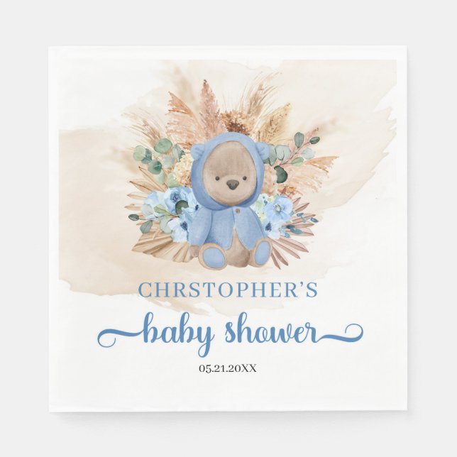 Pampas-gräsklippare för tropisk nalle pappersservett (Framsidan)