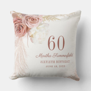 Pampas Grass 60 Birthday Keepsaké Kudde