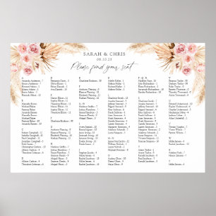 Pampas Grass Alfabetisk ordningsdiagram Poster
