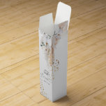 Pampas Grass and White Orchids Boho Presentask För Vinflaska<br><div class="desc">Elegant och vackra vita orkidéer,  pampasgräs och guld sprinkles vin-boxar</div>