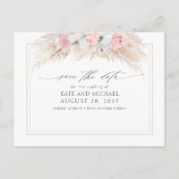 Pampas Grass and White Orchids Spara datumet