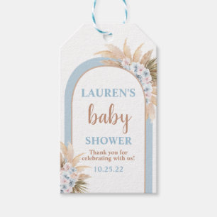 Pampas Grass Arch Baby Shower Boy Gift-Märkre Presentetikett