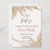 Pampas Grass Baby Shower | Neutralt Boho Rustic
