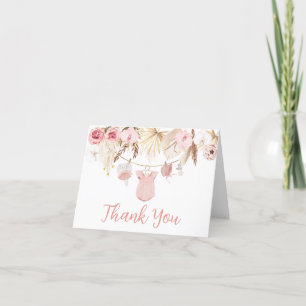 Pampas Grass Barnkläders Baby Shower Tack Kort