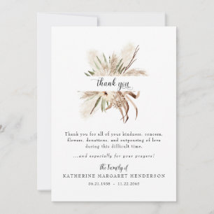 Pampas Grass Bereavement Funeral Tack