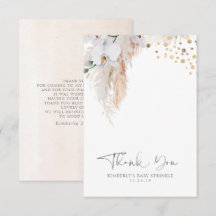 Pampas Grass Blommigt Baby Shower Small Tack