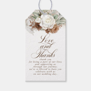 Pampas Grass Blommigt Boho Natural Tack Presentetikett