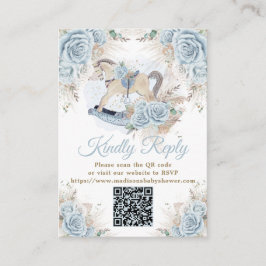 Pampas Grass Blue Blommigt Rocking Horse OSA QR Tilläggskort