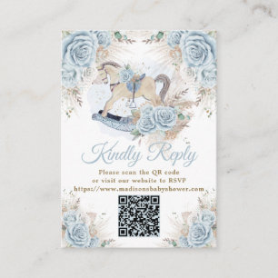 Pampas Grass Blue Blommigt Rocking Horse OSA QR Tilläggskort