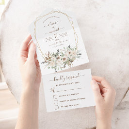 Pampas Grass Bohemian Boho Eucalyptus Bröllop