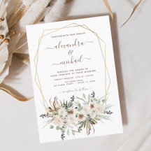 Pampas Grass Bohemian Boho Eucalyptus Bröllop Invi